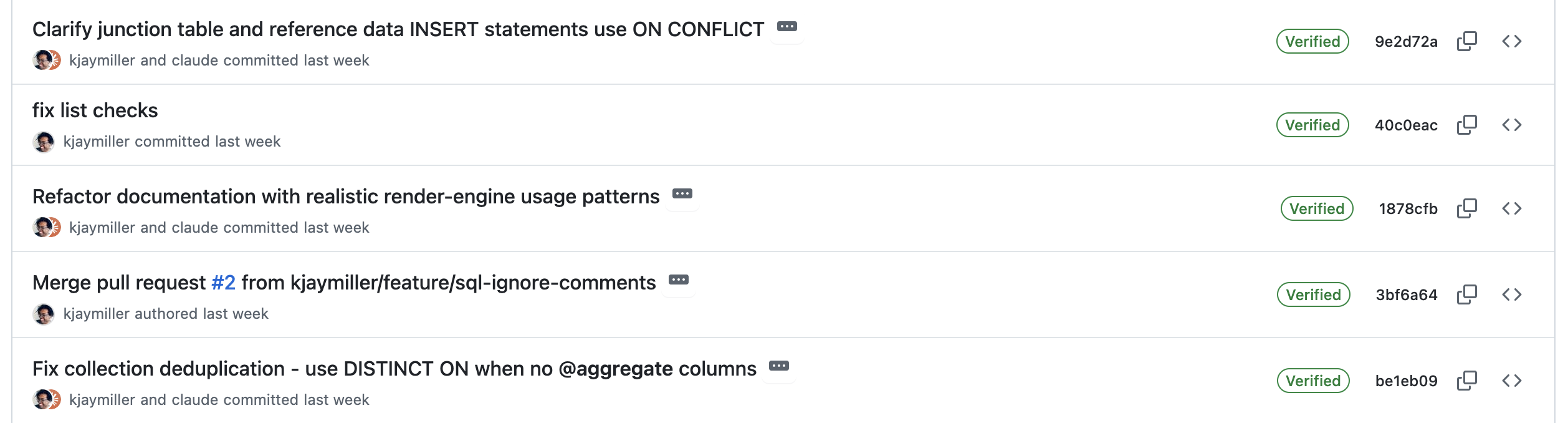 Commits where I needed to fix so many errors